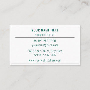 Cores Personalizadas de Cartão de visita com Mold