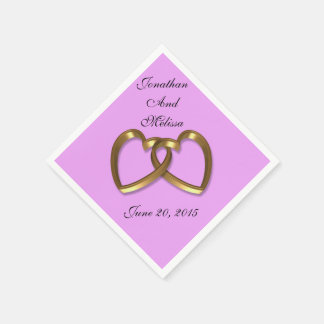 Cores personalizadas de guardanapos de casamento