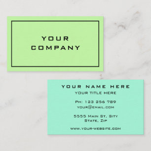 Cores personalizadas do Modelo de Cartões de visit