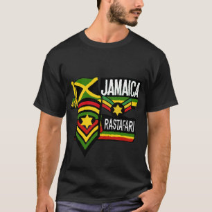 Cores pretas de Rastafarian do t-shirt de Rasta da