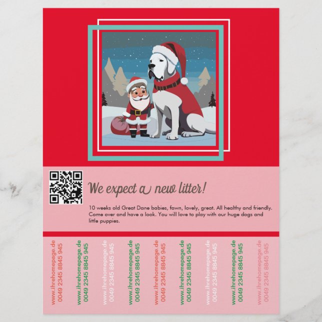 Cores vibrantes vendendo folheto de Natal (Frente)