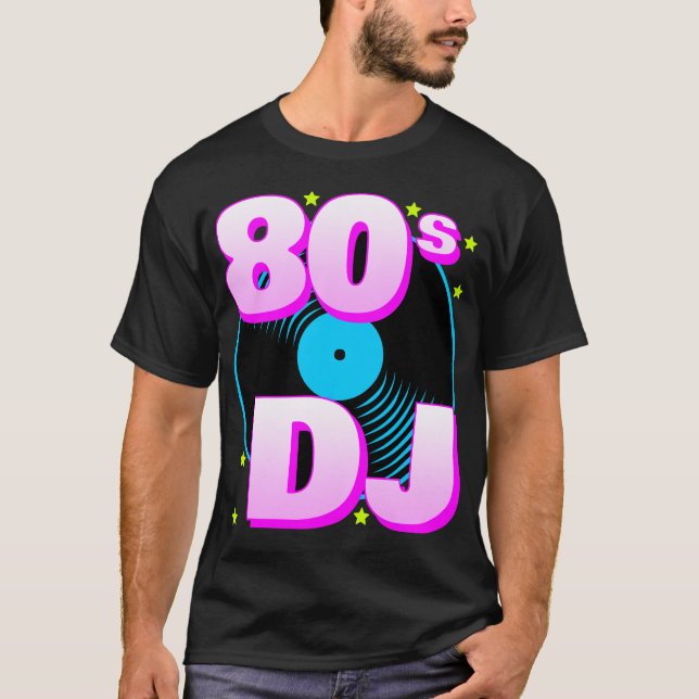 Corey Tiger 80s Retro 80s DJ T-Shirt (Frente)