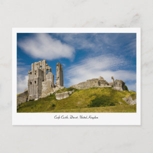 Corfe Castle, Dorset, Cartão postal do Reino Unido