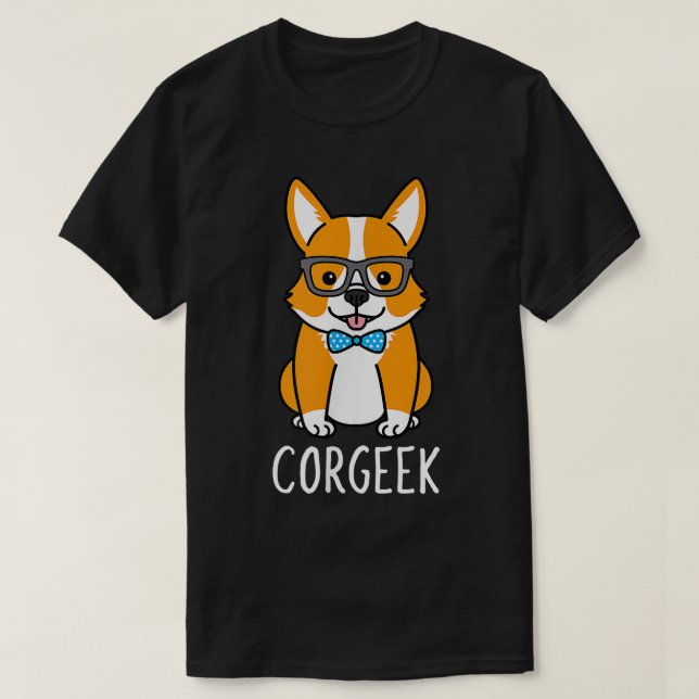 Corgeek Cute Corgi Dog T-Shirt (Frente do Design)