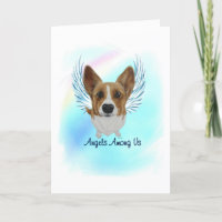 Corgi Angel Dog Pet Loss Cartão de condolências