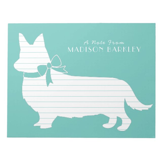 Corgi Cachorro Pembroke Galês Bloco de Notas (Frente)