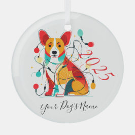 Corgi Christmas Chaos Funny Dog Ornament