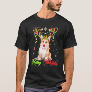 Corgi Com Chifres Camiseta Feliz Natal Xmas