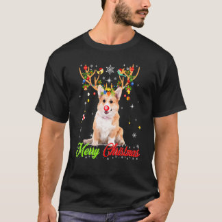 Corgi Com Chifres Camiseta Feliz Natal Xmas
