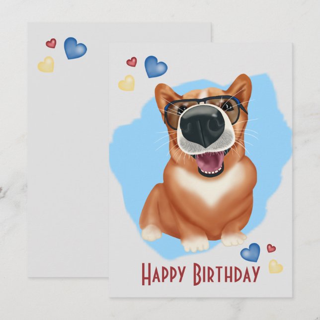 Corgi com óculos de sol. Amantes de Corgi (Frente/Verso)