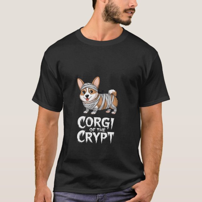 Corgi da Camisa do Dia das Bruxas dos Cães da Múmi (Frente)