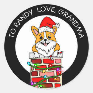 Corgi de Natal Personalizado Para e De Etiquetas D