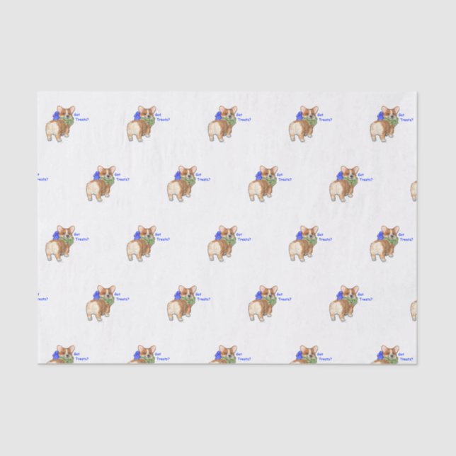 Corgi "deleites obtidos?" Lenço de papel (Frente )