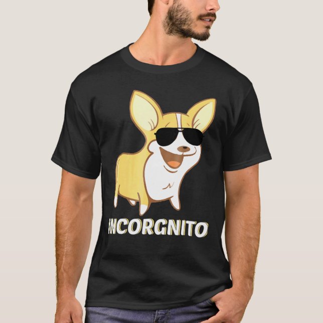 Corgi  Incorgnito Animal Camiseta (Frente)