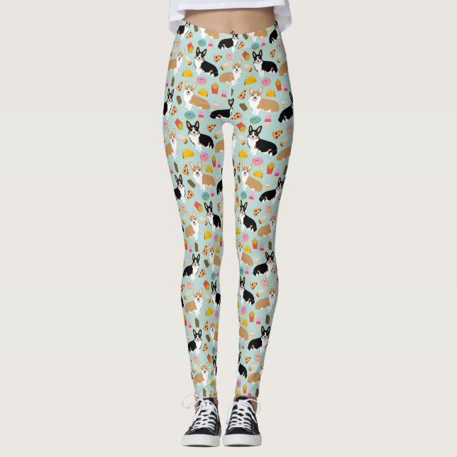 Corgi Leggings - presentes engraçados engraçadinho (Frente)