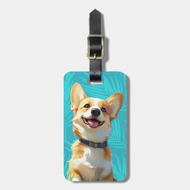 Corgi Luggage Tags (Frente Vertical)
