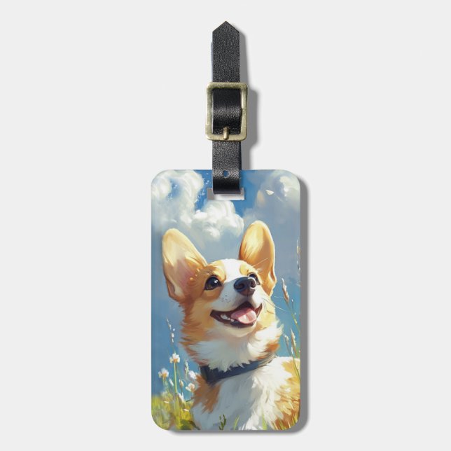 Corgi Luggage Tags (Frente Vertical)