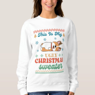 Corgi Meu Suéter De Natal Feio