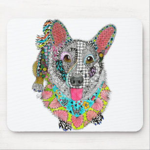 Corgi Mousepad de Galês do casaco de lã