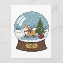 Corgi no Cartão de Natal de Skates