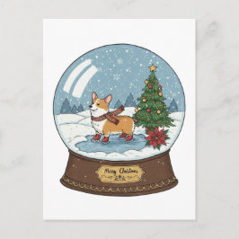 Corgi no Cartão de Natal de Skates