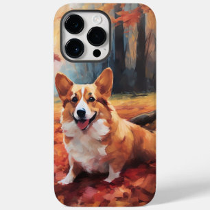 Corgi no outono Folhas caem inspiração