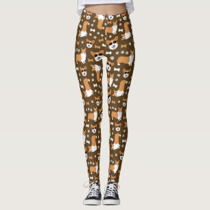 Corgi Pattern Cute Welsh Pembroke Corgis Leggings