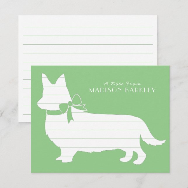 Corgi Puppy Dog Pembroke Welsh Cartões de agradeci (Frente/Verso)