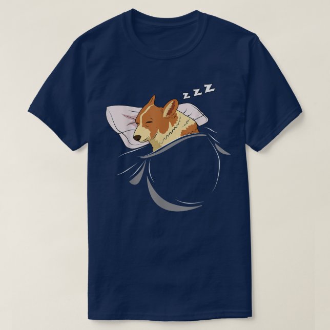 Corgi Sleep Sleeping Pyjamas Top Gift Corgi  (Frente do Design)