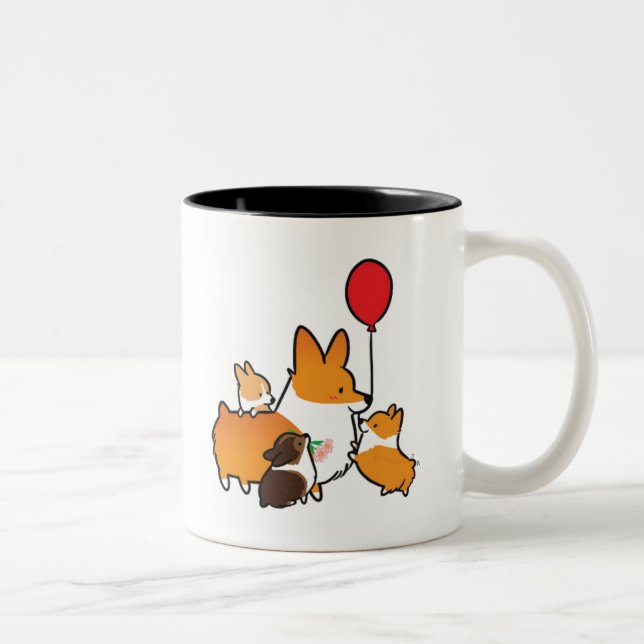 Corgi vermelho eu amo a caneca | CorgiThings da (Direita)