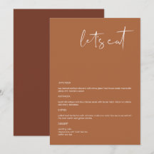 CORIANDER Boho Terracotta 5x7" Vamos Eat Menu