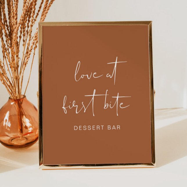 CORIANDER Boho Terracotta Dessert Poster Bar (Criador carregado)