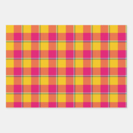 Corn and Razzmatazz Plaid Yellow Pink
