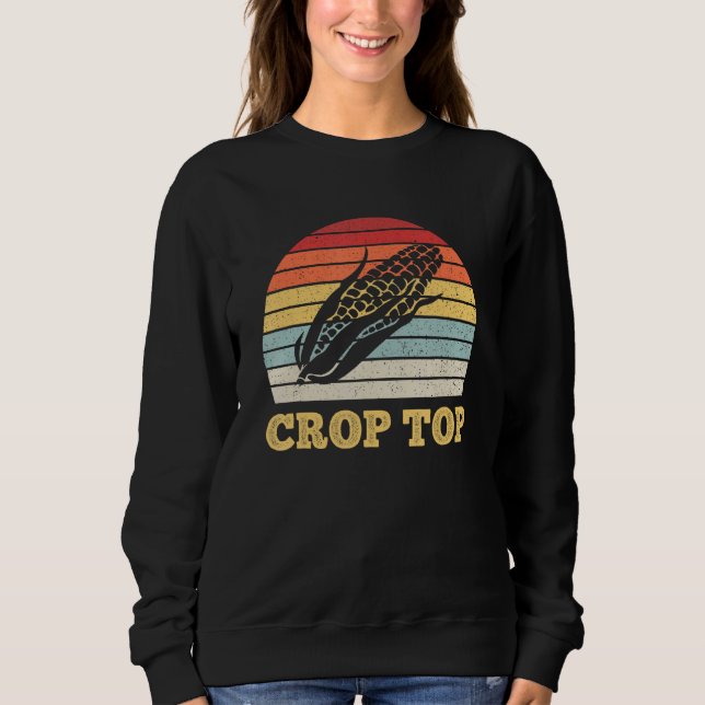 Corn Crop Top Funny Farmer Fazendo Milho Vint (Frente)