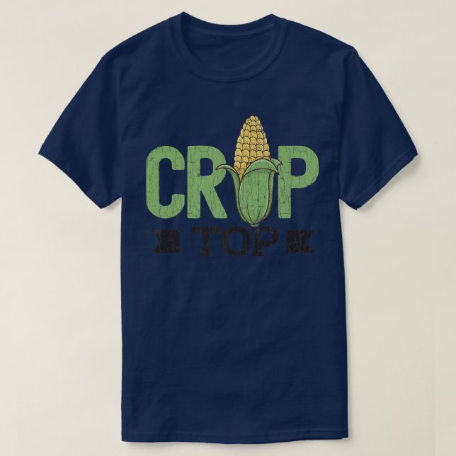 Corn Crop Top Funny Farming Farmer Tractor Farm Gr (Frente do Design)