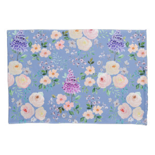 Cornflower Blue Watercolor Floral