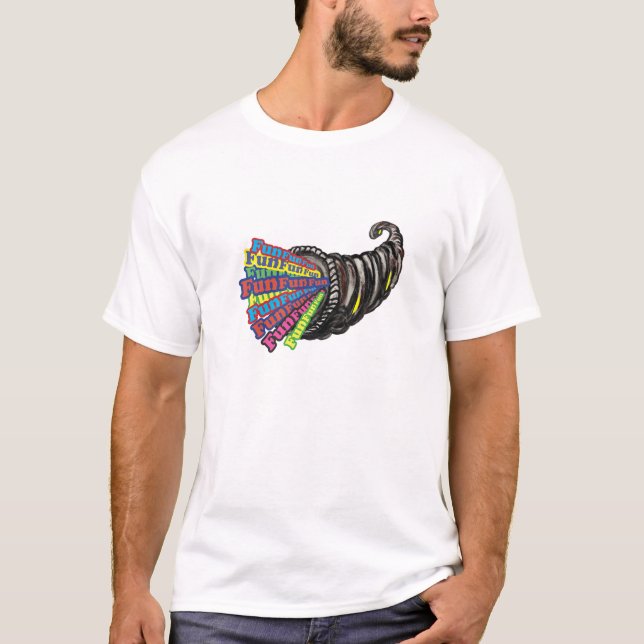 Cornucopia de T-Shirt de Arte Original Divertida (Frente)