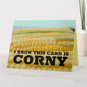 CORNY CORN NO BOLO EU TE AMO CARTÕES ENGRAÇADOS
