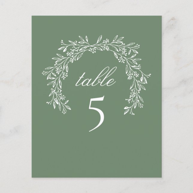 Coroa Botânica de Luxo Sage Table (Frente)