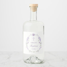 Coroa de Batismo Lilás Lavanda Floral