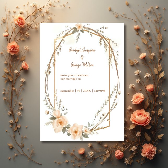 coroa de casamento elegante boho floral (Criador carregado)