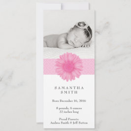 Coroa de flores ı Anúncio de nascimento 10 cm x 23