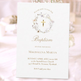 Coroa de Flores Silvestres | Convite de Batismo