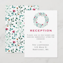 Coroa de Folhagem Rústica | Cartão de Inserção par