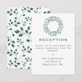 Coroa de Folhagem Rústica | Cartão de Mesa de Rece