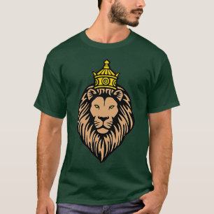 Coroa de Leão Camisa Rei Leão Gato Rosto Teus Men 