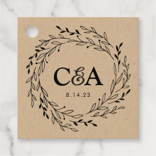 Coroa de Louros Casamento Etiqueta de Favor