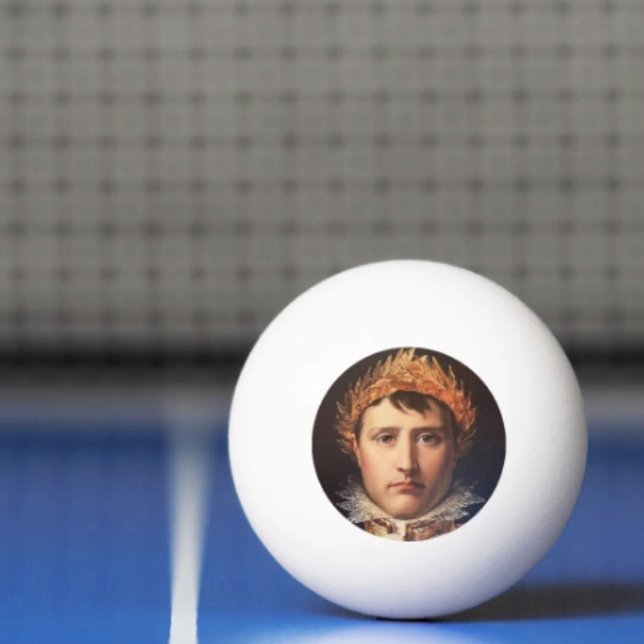 Coroa de Louros de Napoleão Coroada Bola de Ping P (Napoleon’s Portrait ping pong ball. 3-star balls  ITTF's competition specifications.)