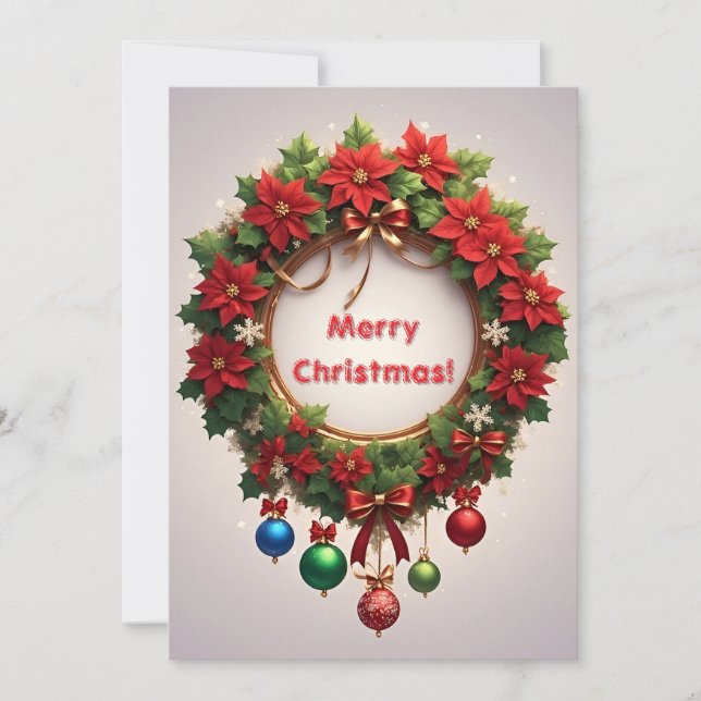 Coroa de Natal de Luxo Festa 🎄✨ Dourada (Frente)