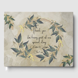 Coroa de Oliveiras de Casamento Livro de Visitas P